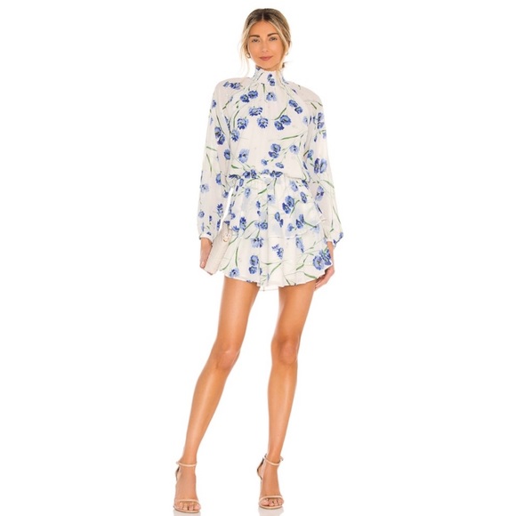 Yumi Kim Dresses & Skirts - NWT Yumi Kim Class Act Floral Long Sleeve Mini Dress Meadow Mist Medium